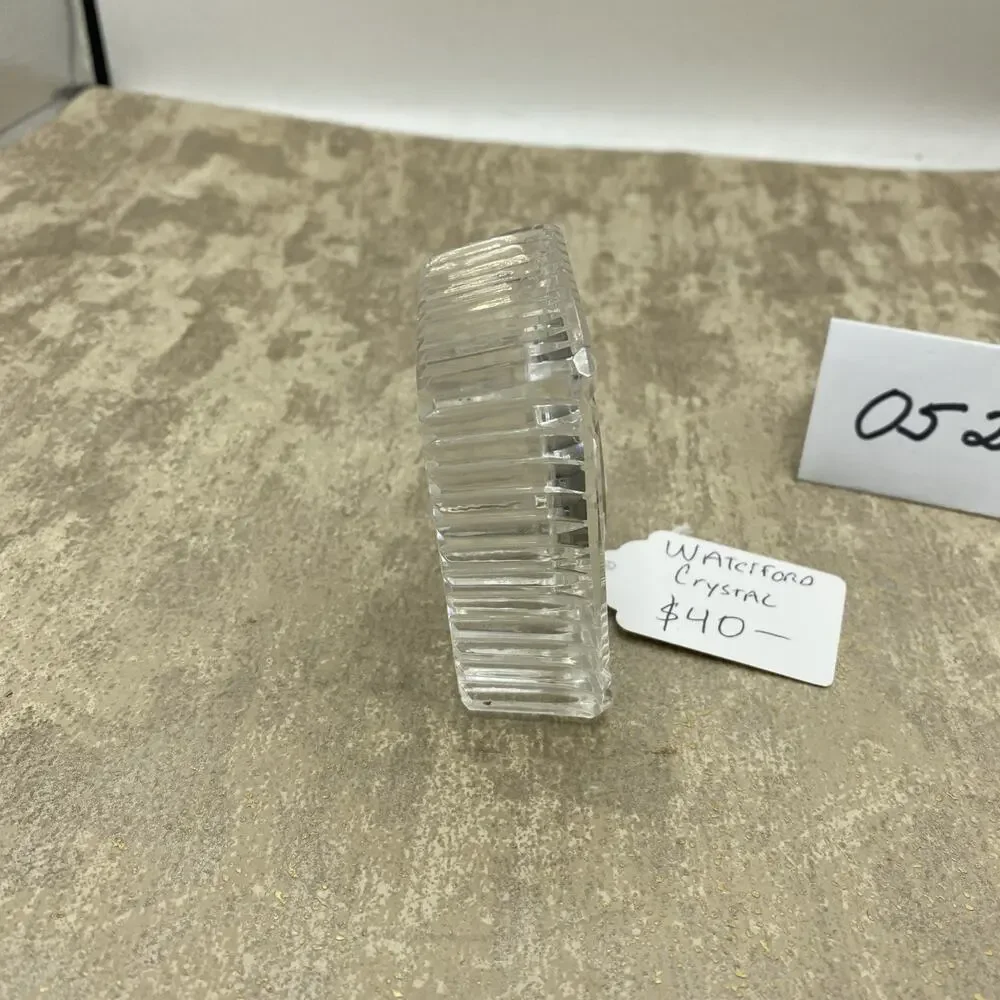 Waterford quartz clock crystal desk top Star Burst Rectangular Needs Battery